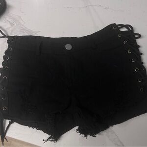 Lace up side shorts